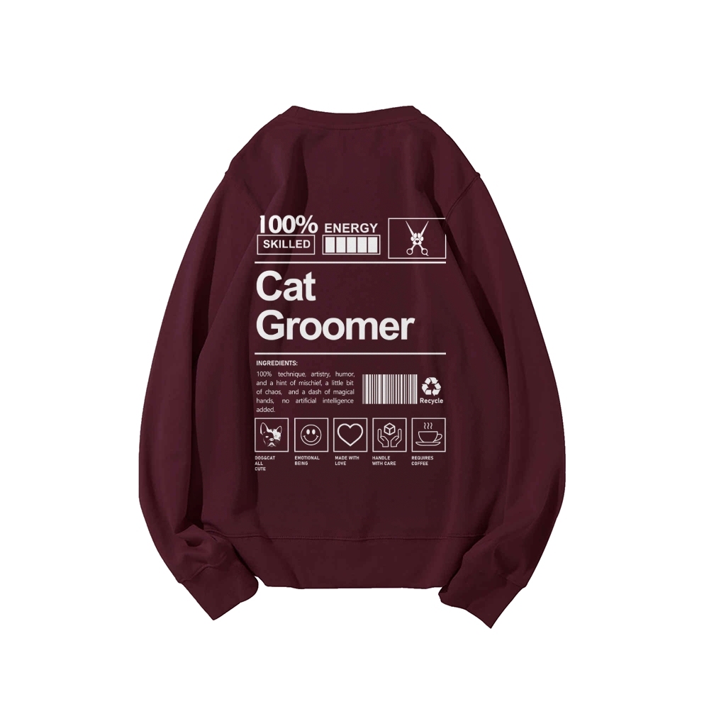 Cat GroomerCasual Crewneck Sweatshirt-moweekender