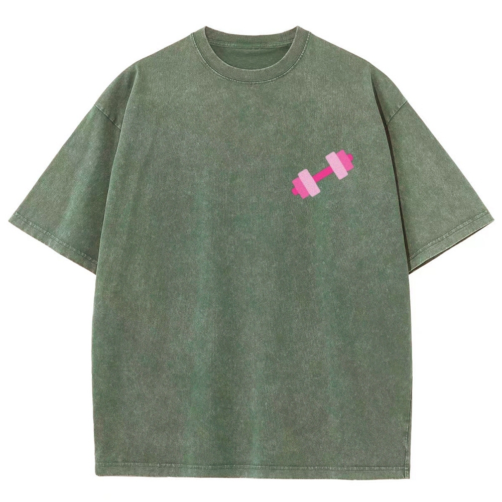 Lift Like a Girl Vintage Snowflake Washed T-Shirt-moweekender