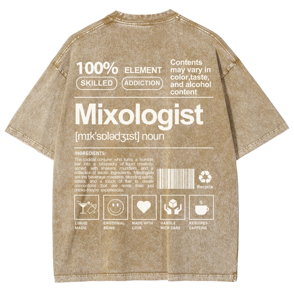 Mixologist Unisex Fit Washed T-Shirt-moweekender
