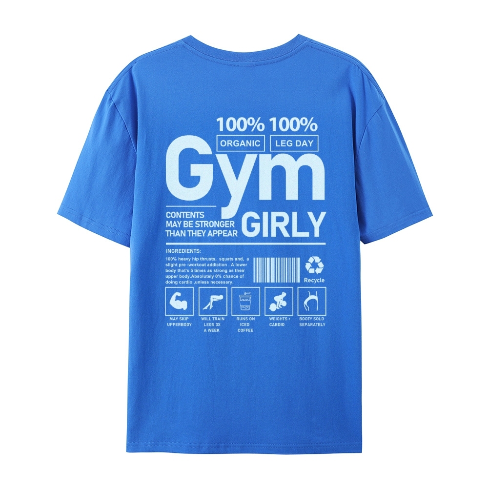 Gym Girly Casual Short Sleeve T-Shirt-moweekender