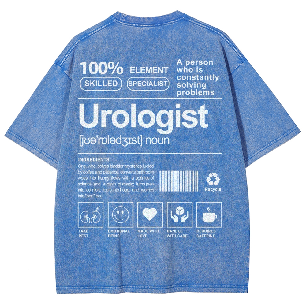 Urologist Unisex Fit Washed T-Shirt-moweekender
