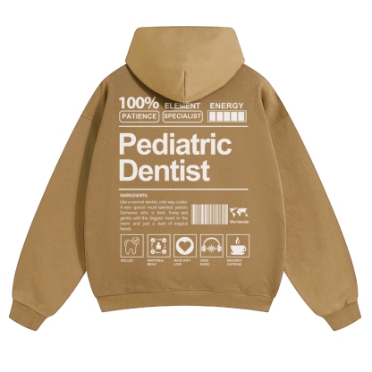 Pediatric Dentist Solid Color Hoodie-moweekender