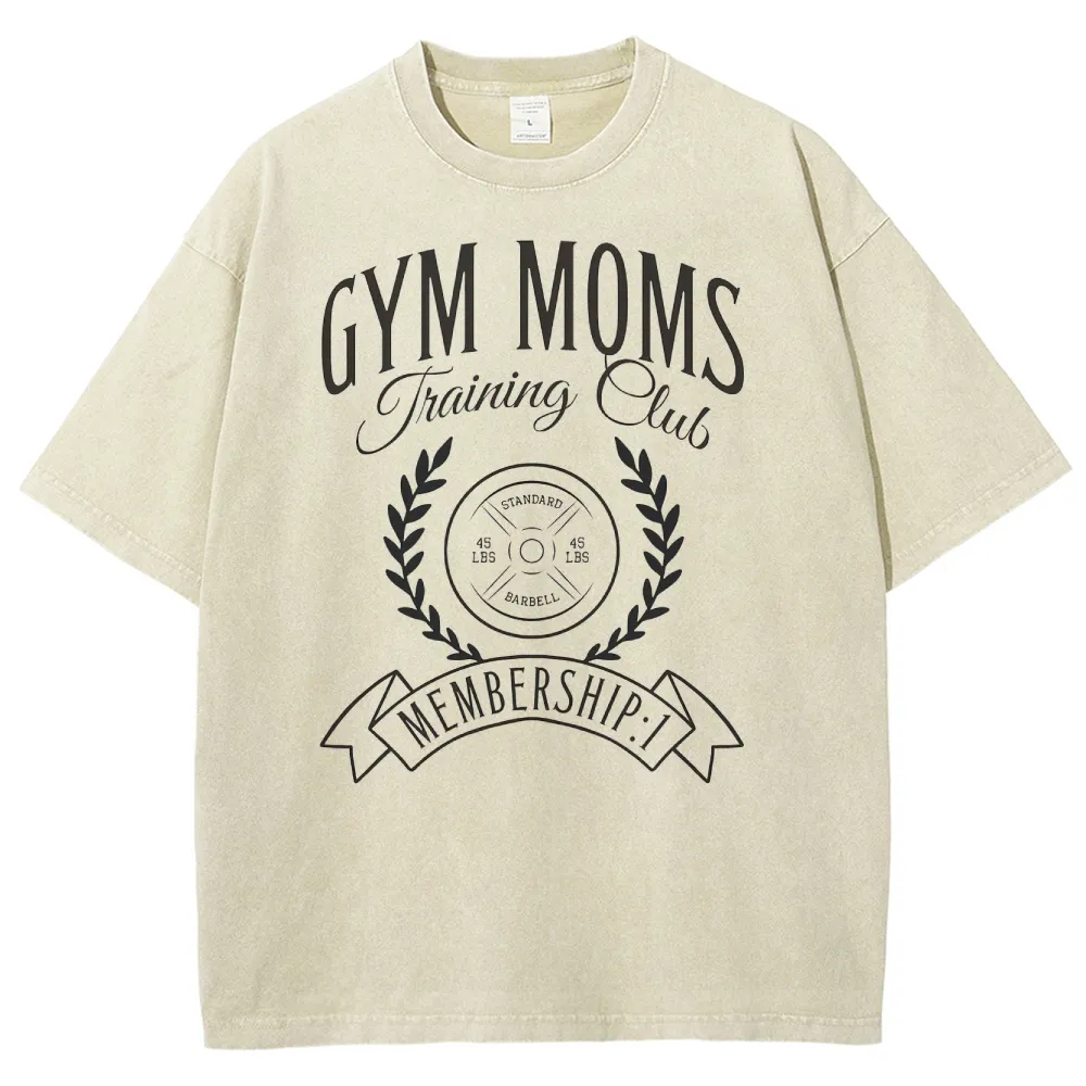Gym Moms Vintage Snowflake Washed T-Shirt-moweekender