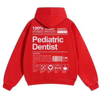 Pediatric Dentist Solid Color Hoodie-moweekender