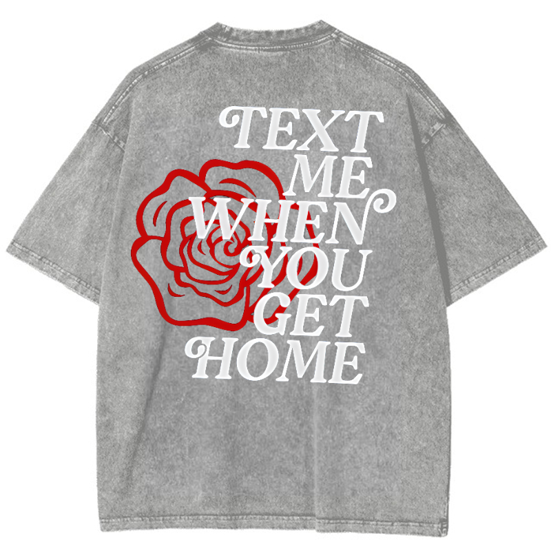 Text Me Vintage Snowflake Washed T-Shirt-moweekender