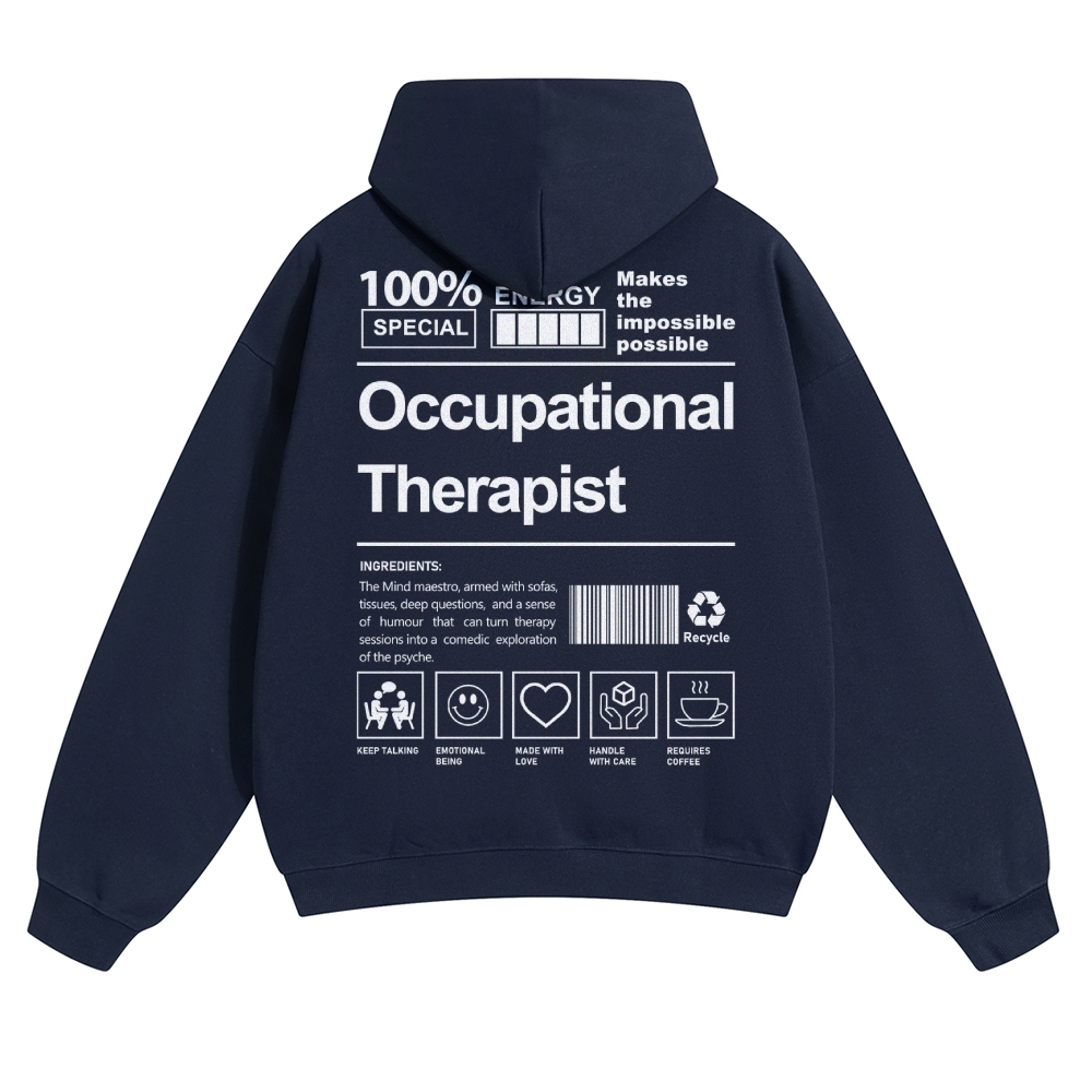Occupational Therapist Solid Color Hoodie-moweekender