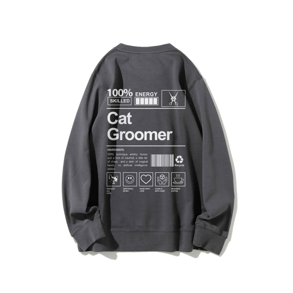 Cat GroomerCasual Crewneck Sweatshirt-moweekender