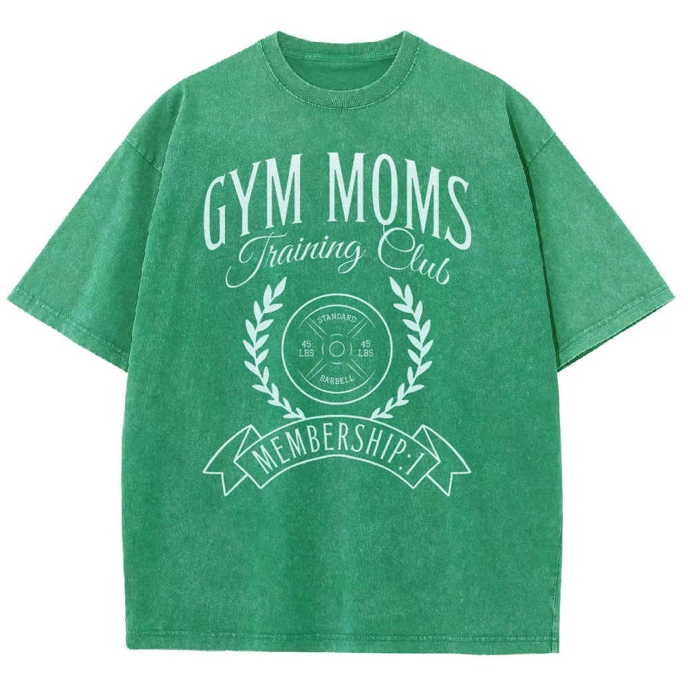 Gym Moms Vintage Snowflake Washed T-Shirt-moweekender