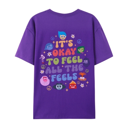 It's Okay To Feel All The Feels Casual Short Sleeve T-Shirt-moweekender