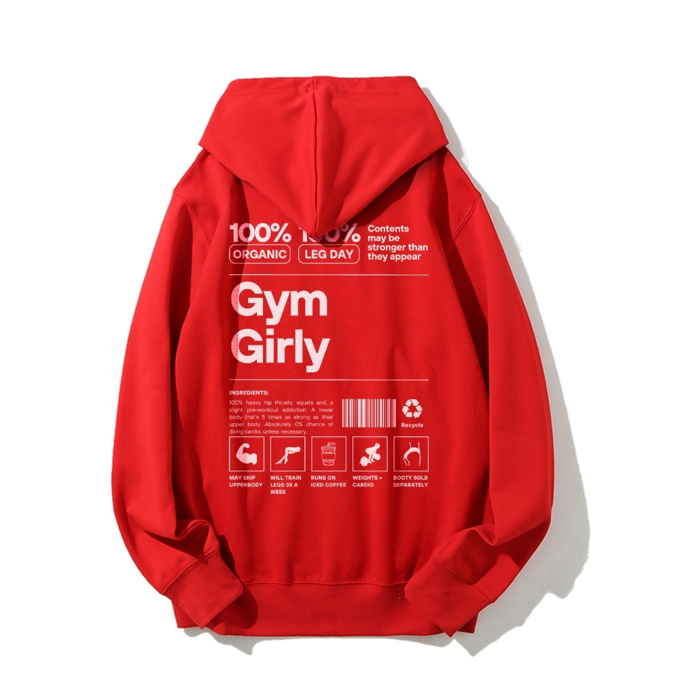 Gym Girl Long Sleeved Hoodie-moweekender