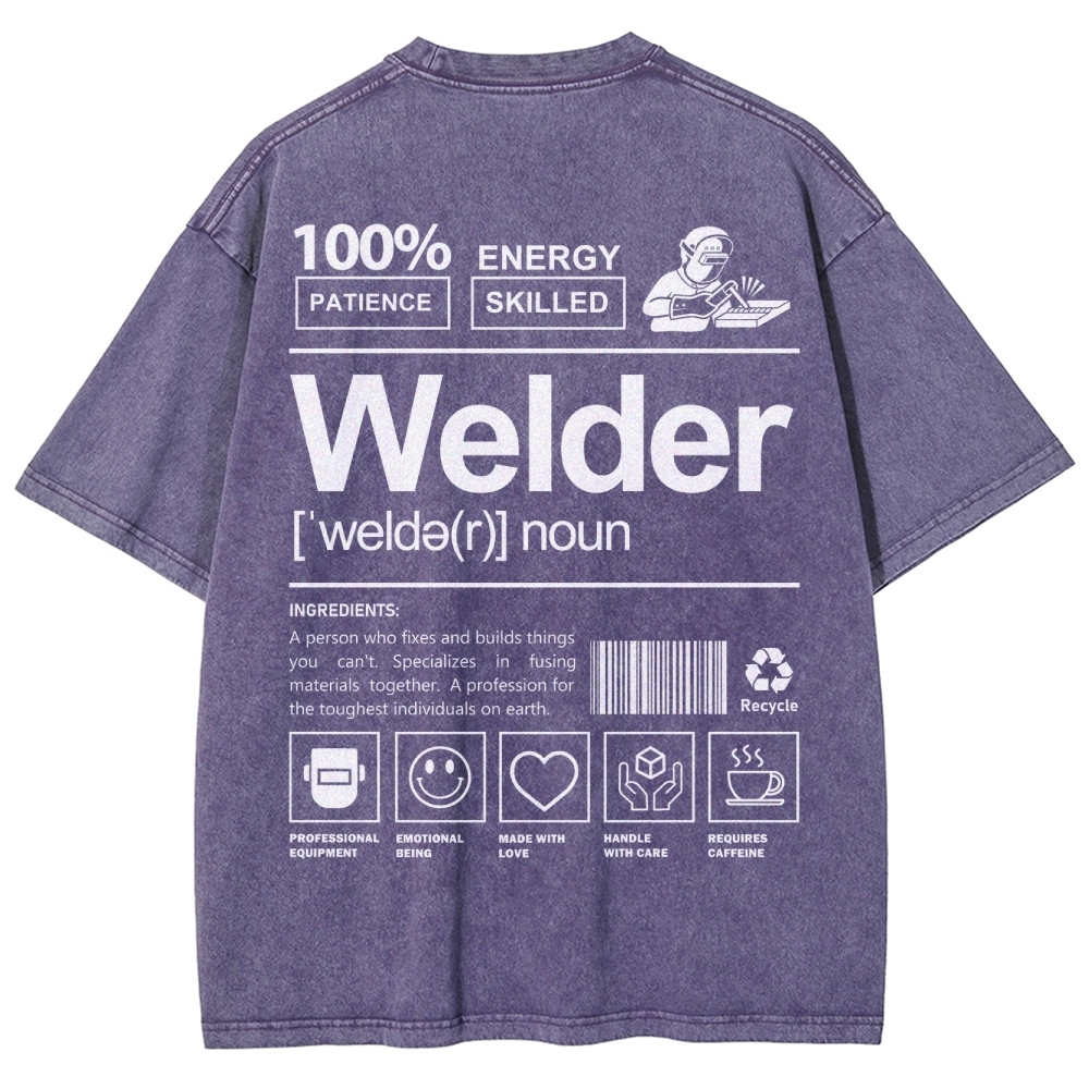 Welder Unisex Fit Washed T-Shirt-moweekender