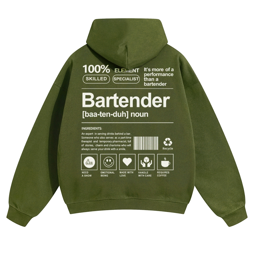 Bartender Unisex Casual Anime Print Hoodie-moweekender