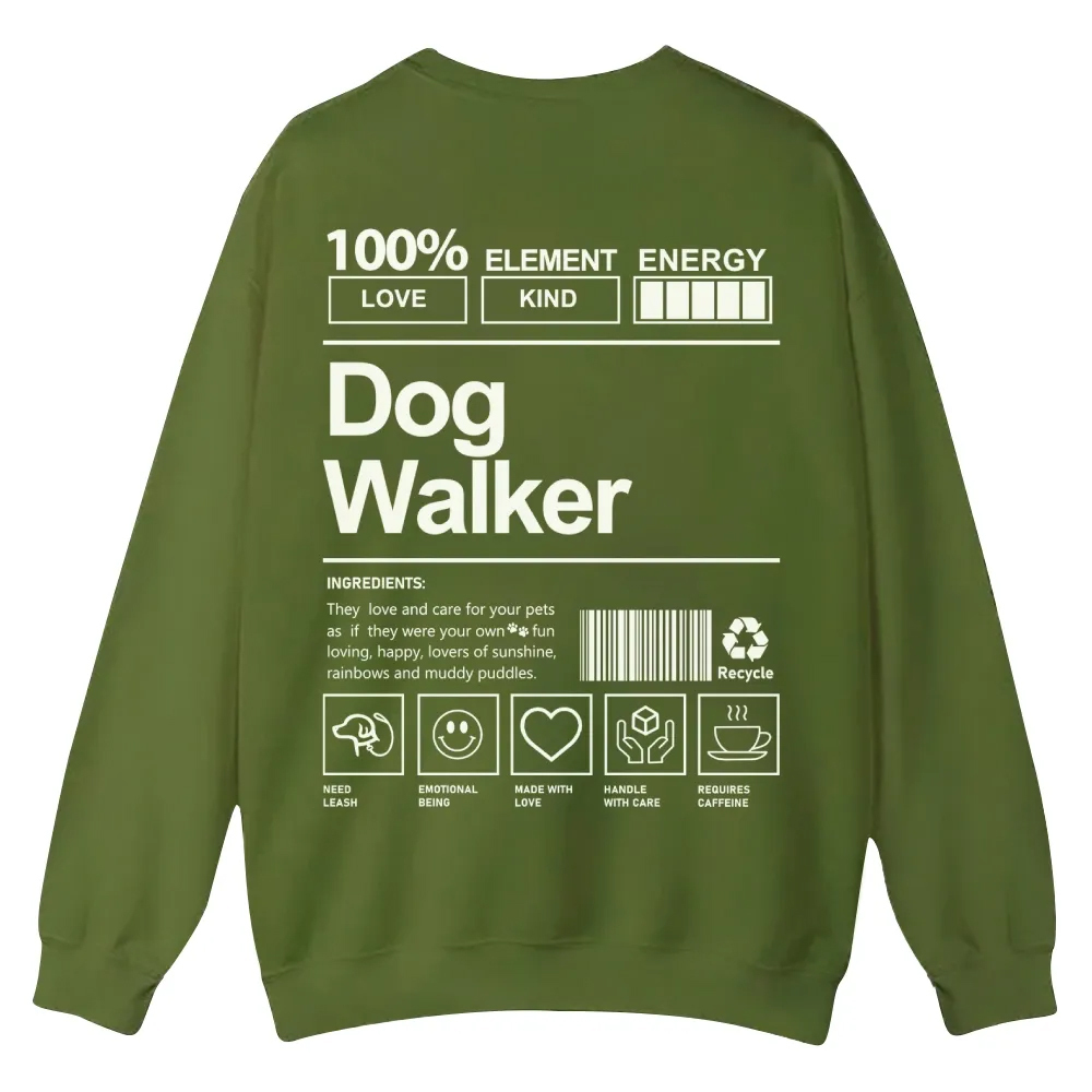 Dog Walker Printed Crew Neck Sweatshirt-moweekender