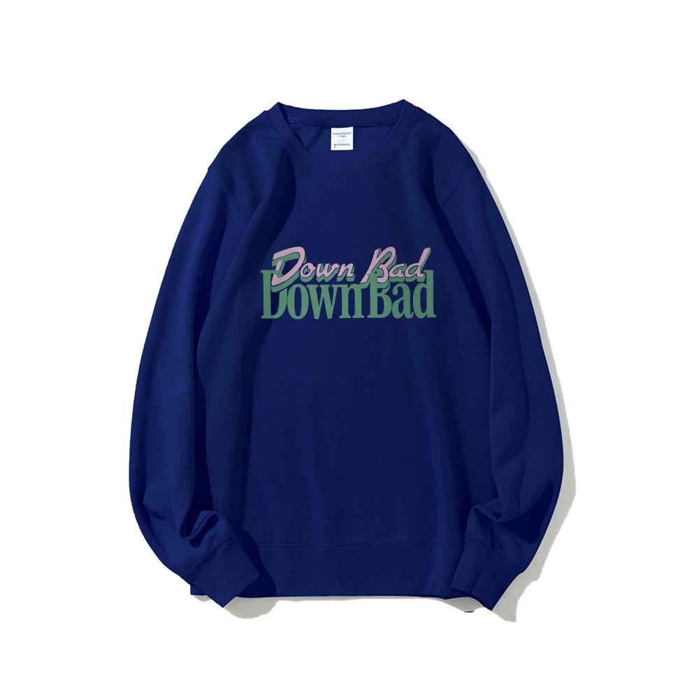 Down Bad Crying At The Gym Casual Crewneck Sweatshirt-moweekender