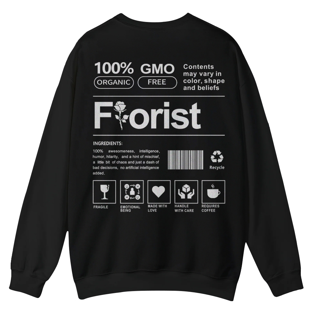 Florist Pattern Crew Neck Sweatshirt-moweekender