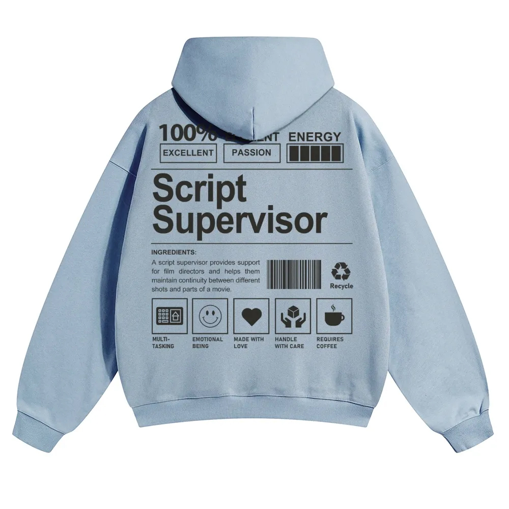 Script Supervisor Unisex Casual Anime Print Hoodie-moweekender