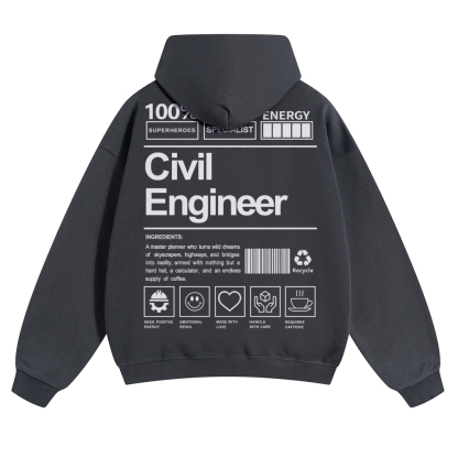 Civil Engineer Unisex Casual Anime Print Hoodie-moweekender