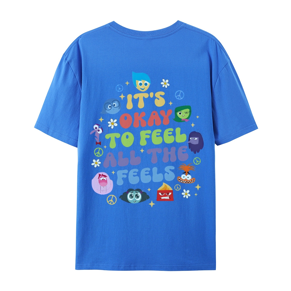 It's Okay To Feel All The Feels Casual Short Sleeve T-Shirt-moweekender