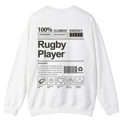 Rugby Player Casual Crewneck Sweatshirt-moweekender