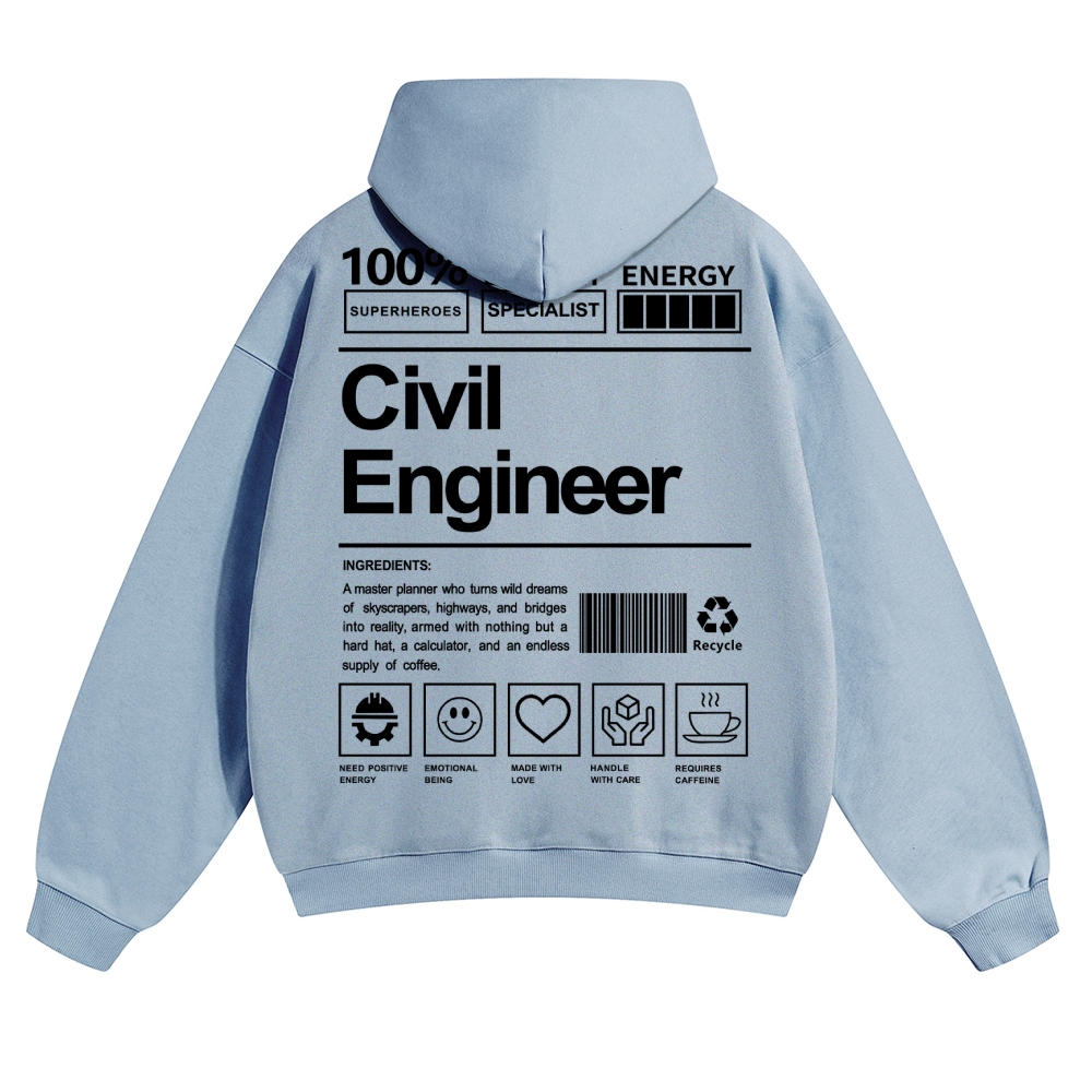 Civil Engineer Unisex Casual Anime Print Hoodie-moweekender