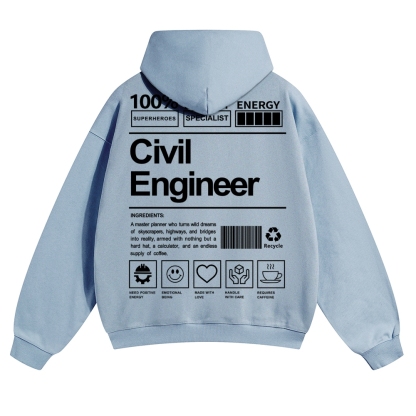 Civil Engineer Unisex Casual Anime Print Hoodie-moweekender