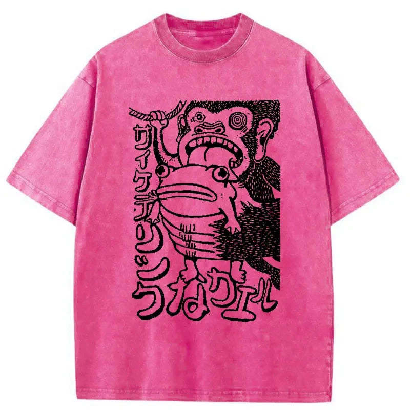 Orangutan Catches Washed Vintage T-Shirt-moweekender