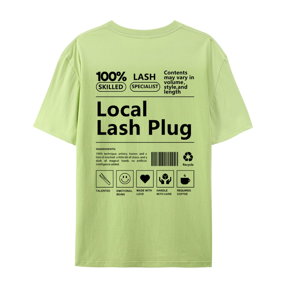 Local Lash Plug Casual Short Sleeve T-Shirt-moweekender
