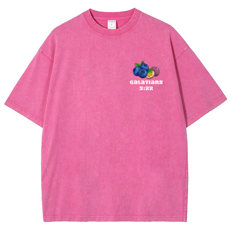Fruit Of The Spirit Vintage Snowflake Washed T-Shirt-moweekender