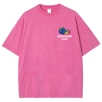 Fruit Of The Spirit Vintage Snowflake Washed T-Shirt-moweekender