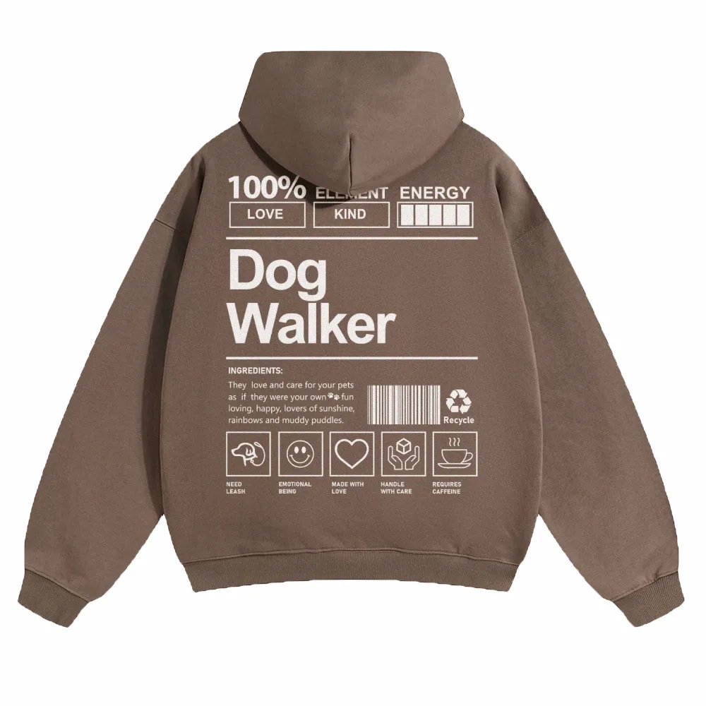 Dog Walker Unisex Casual Anime Print Hoodie-moweekender