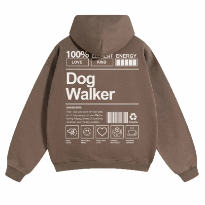 Dog Walker Unisex Casual Anime Print Hoodie-moweekender