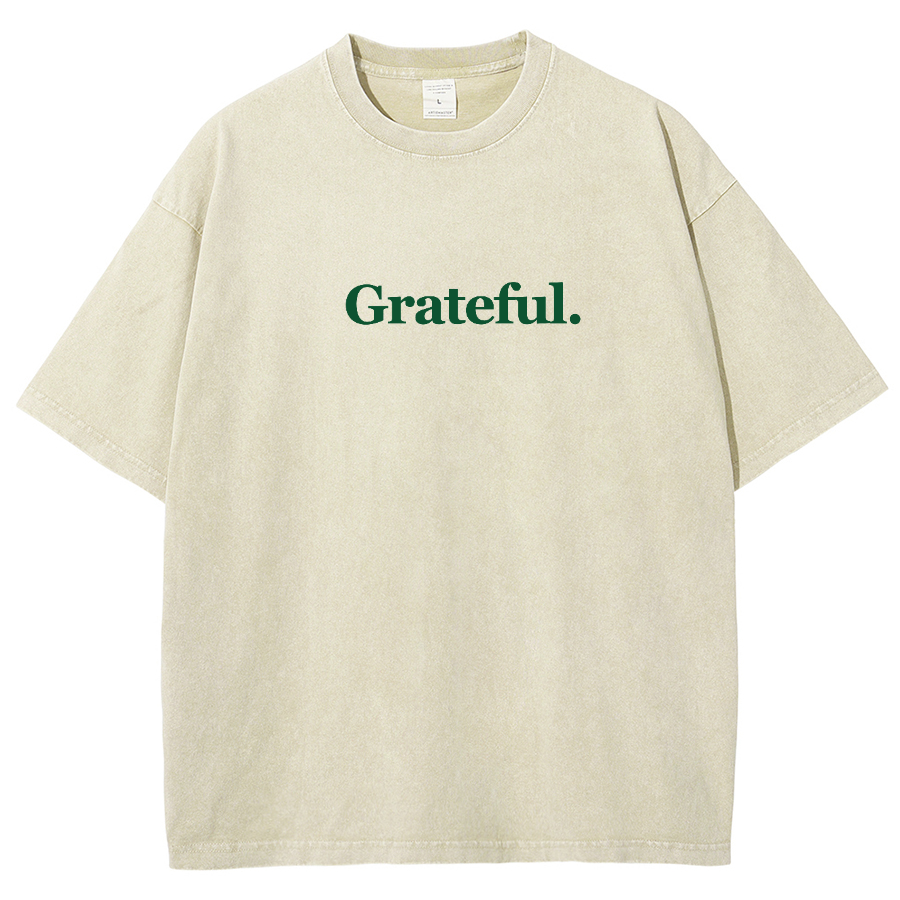 Grateful Aesthetic Summer Unisex Fit Washed T-Shirt-moweekender