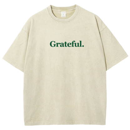 Grateful Aesthetic Summer Unisex Fit Washed T-Shirt-moweekender