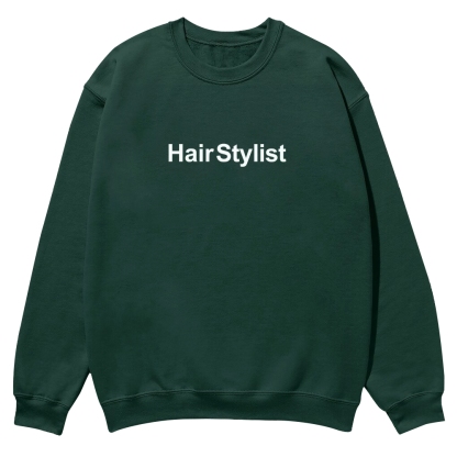 Hair Stylist Pattern Crew Neck Sweatshirt-moweekender