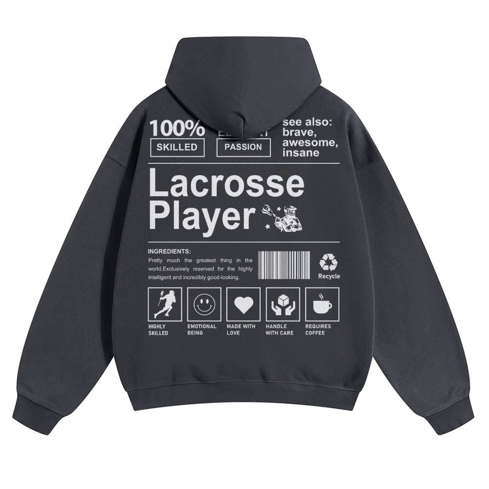 Lacrosse Player Unisex Casual Anime Print Hoodie-moweekender