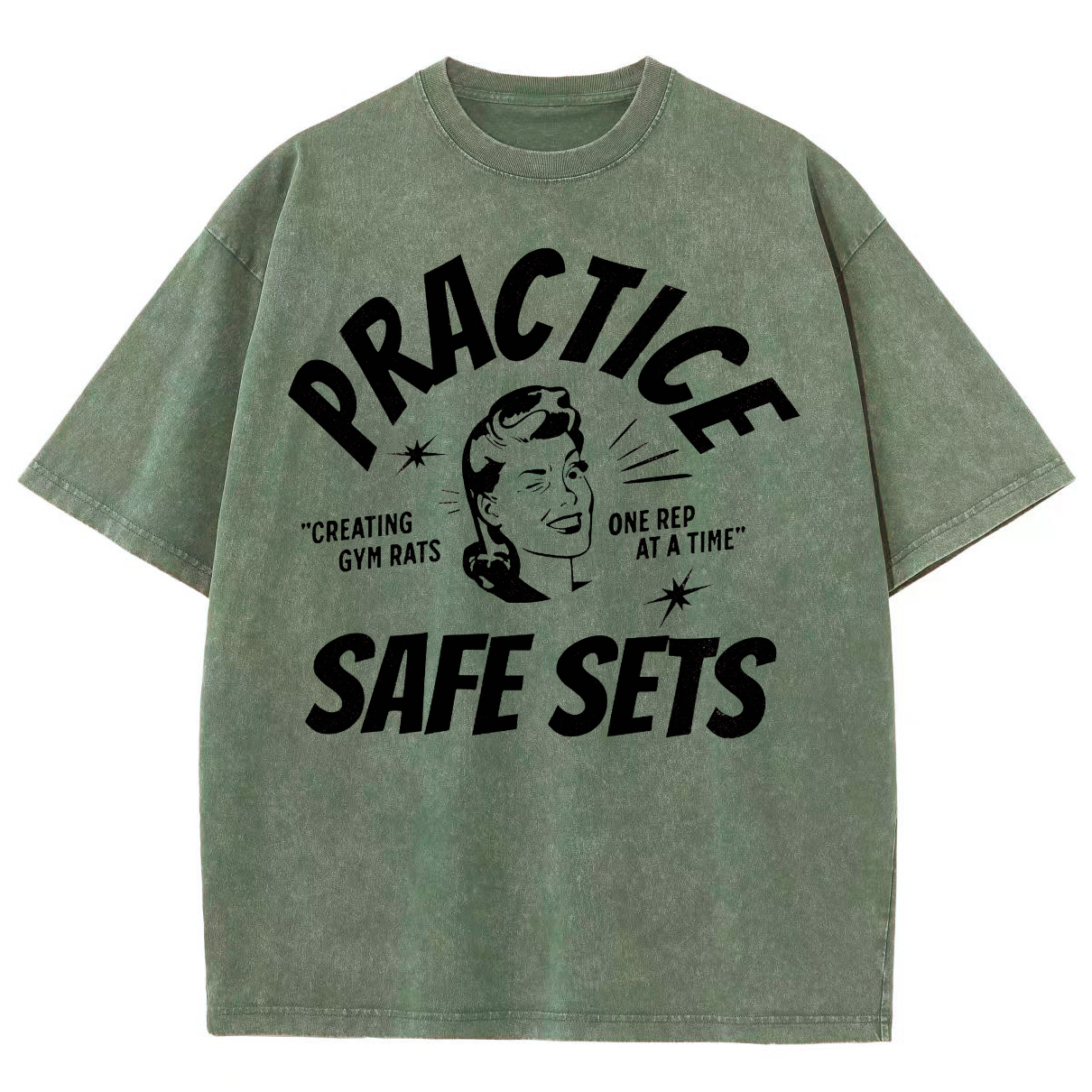 Practice Safe Sets Unisex Fit Washed Oversized T-Shirt-moweekender