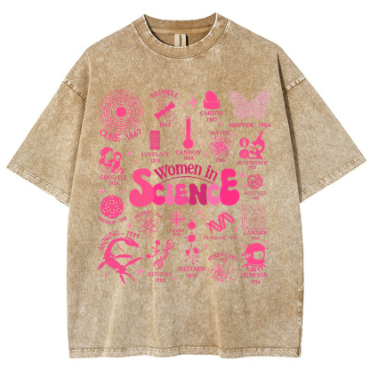 In Science Teacher Vintage Snowflake Washed T-Shir-moweekender