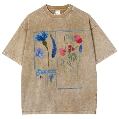 Florist Unisex Fit Washed T-Shirt-moweekender