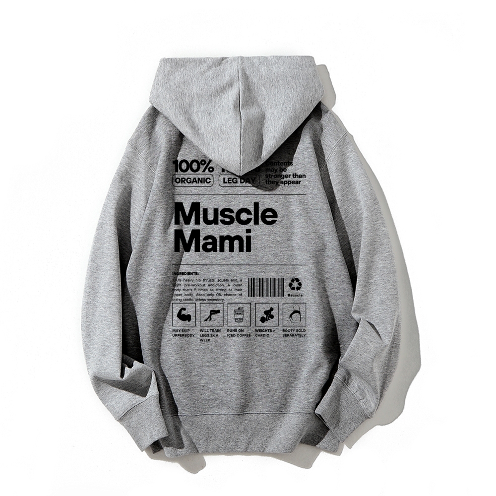 Muscle Mami Long Sleeved Hoodie-moweekender