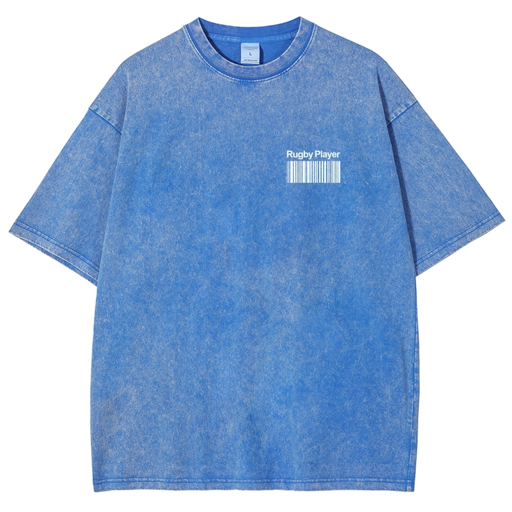 Rugby Player Unisex Fit Washed T-Shirt-moweekender
