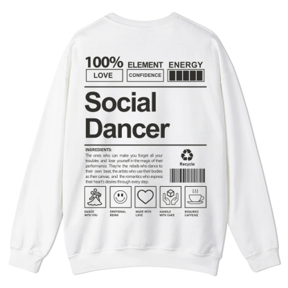 Social Dancer Casual Crewneck Sweatshirt-moweekender