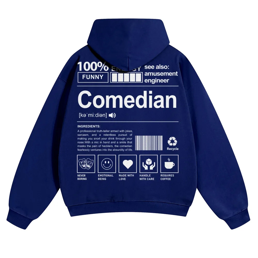 Comedian Unisex Casual Anime Print Hoodie-moweekender