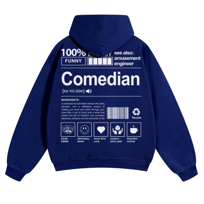 Comedian Unisex Casual Anime Print Hoodie-moweekender