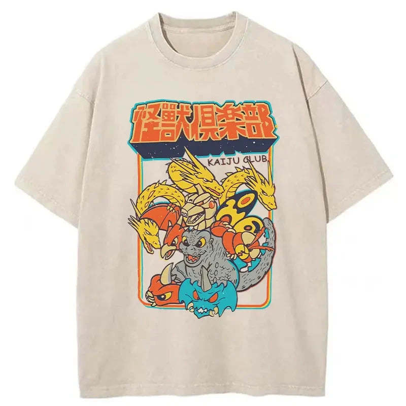 Kaiju Club Washed Vintage T-Shirt-moweekender
