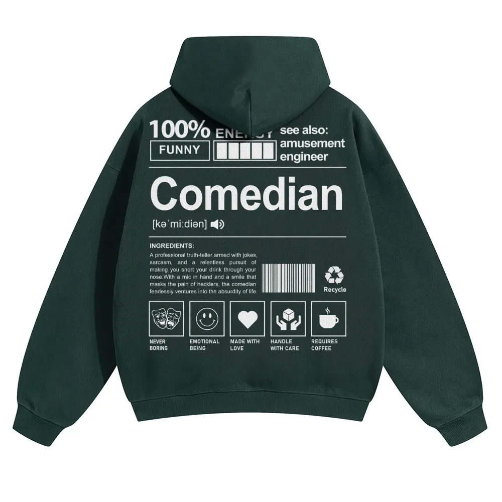 Comedian Unisex Casual Anime Print Hoodie-moweekender