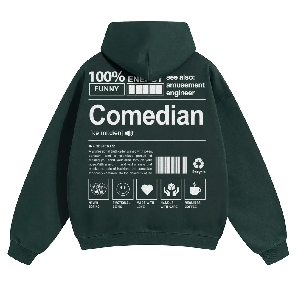 Comedian Unisex Casual Anime Print Hoodie-moweekender