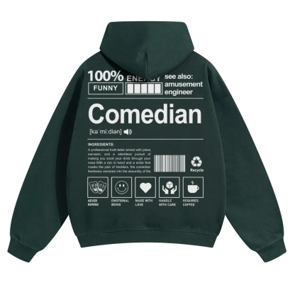 Comedian Unisex Casual Anime Print Hoodie-moweekender