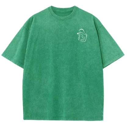 Mom Pattern Washed Vintage Short Sleeves T-Shirt-moweekender