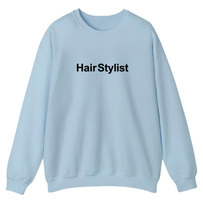Hair Stylist Pattern Crew Neck Sweatshirt-moweekender