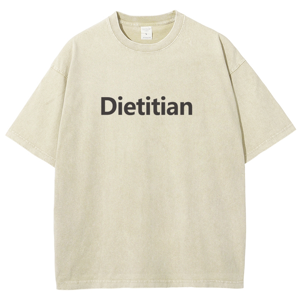 Dietitian Unisex Fit Washed T-Shirt-moweekender